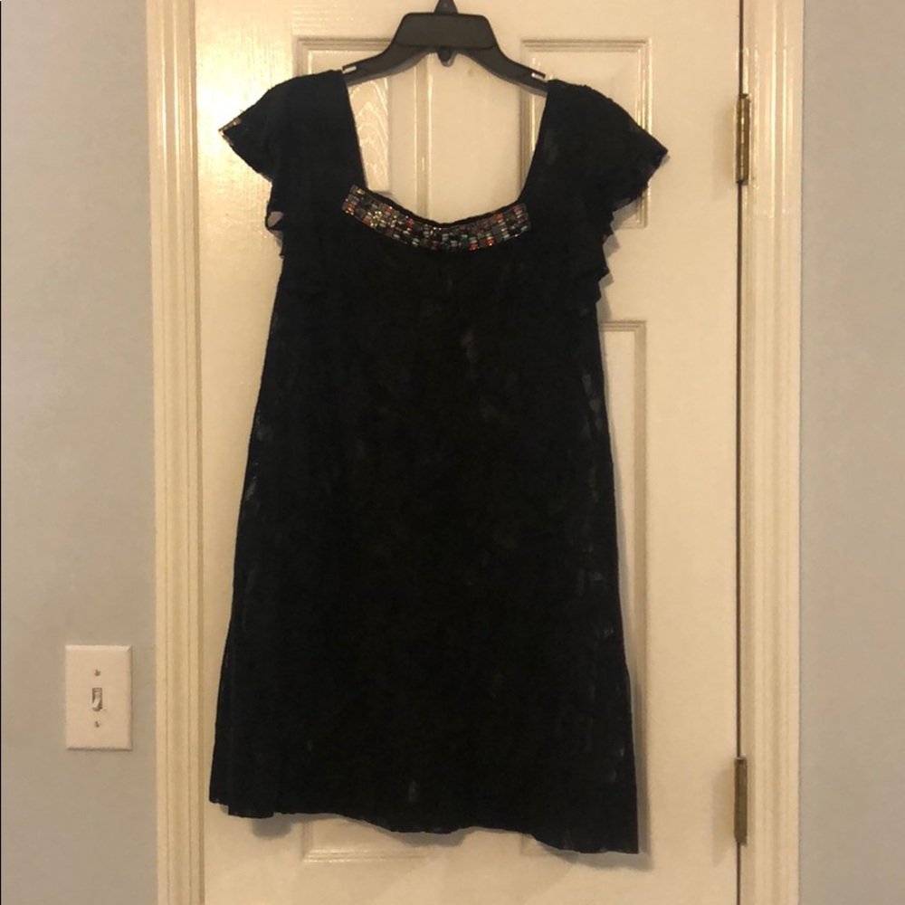 Free People Black Lace Dress